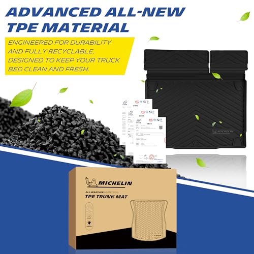 Image of Michelin Vehicle Mats for 2021-2026 Ford Bronco 4-Door | Not Fit Bronco 2 Door or Sport, All-Weather TPE Custom Fit Liner, Premier