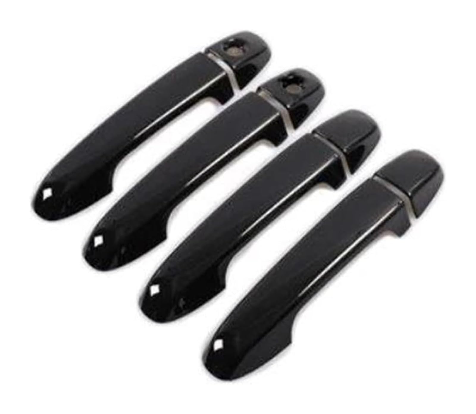 Hckclmbmzw Style1 For Toyota For Prius C For Aqua Nhp10 2012-2019 Gloss Black Car Door Handle Stickers Cover Exterior Accessories Door Handle Cover(Style1)