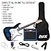 LyxPro 39 inch Electric Guitar Kit Bundle with 20w Amplifier, All Accessories, Digital Clip On Tuner, Six Strings, Two Picks, Tremolo Bar, Shoulder Strap, Case Bag Starter kit Full Size - Blue