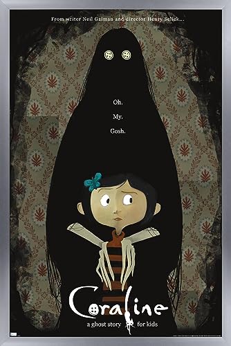 Trends International Coraline - Ghost Story One Sheet Wall Poster, 14.72" x 22.37", Silver Framed Version