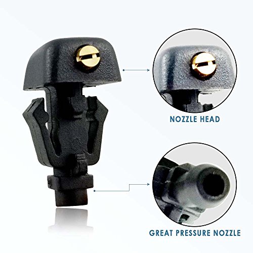 Mean Mug Auto 7133-232314E (Two) Front Windshield Washer Nozzles - Compatible With Chevrolet (Chevy), Gmc, Pontiac, Hummer - Replaces Oem #: 15173510, 20820073 #TOP1