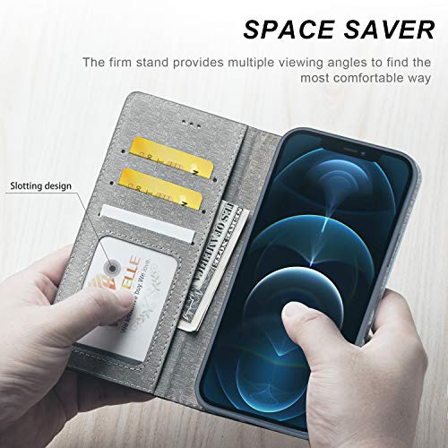 Wenbelle Wallet Case For Iphone 12 5G (6.1 Inch) / Iphone 12 Pro 5G (6.1 Inch), Blazers Series,Stand Feature,Absorbing Premium Soft Pu Color Matching Leather Cover Flip Cases Blue #TOP2