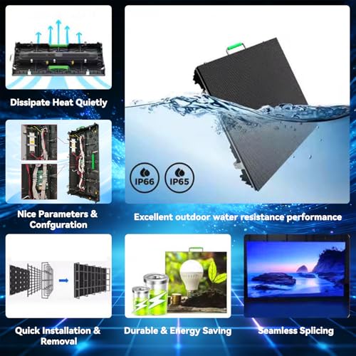 Image of Portable LED Display Wall Panel | P1.8 P2.9 P3.91 P4.81|3840Hz High Refresh, IP65 Waterproof Cabinet | LED Video Wall Screen for Wedding Party Concert Event Advertising Show Stage Event Rental