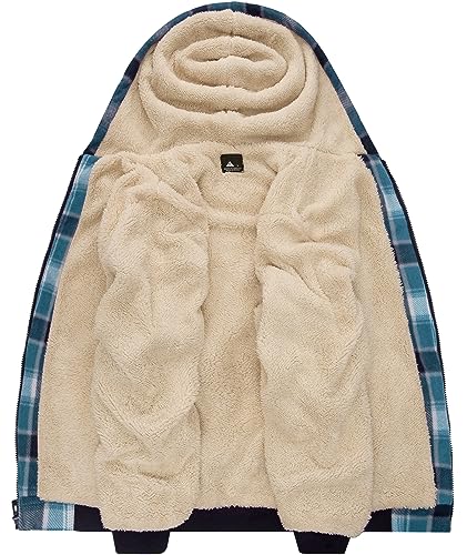 Image of onedog Mens Zip Up Hoodies Fleece Sherpa Lined Sweatshirt Winter Warm Jacket