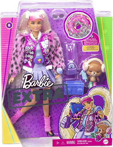 Muñeca Barbie Extra con 15 accesorios y mascota miniatura 6