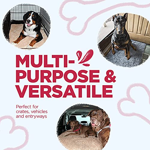 Soggy Doggy Doormat with Plain Design, Microfiber Chenille Indoor Wet Dog Mat for Muddy Paws and Drying, Ultra-Absorbent Dog Mats for Sleeping and Lounging, Cranberry - Thumbnail 5
