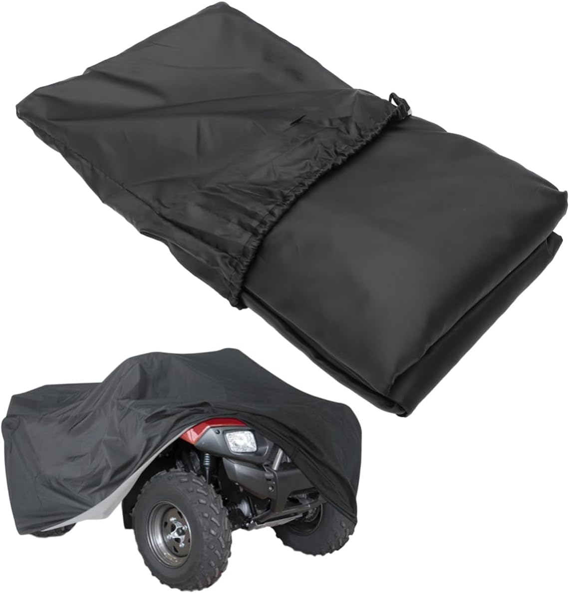 Kisangel Atv Cover Lawn Mower Cover Weatherproof Tarps Outdoor Vehicle Protector