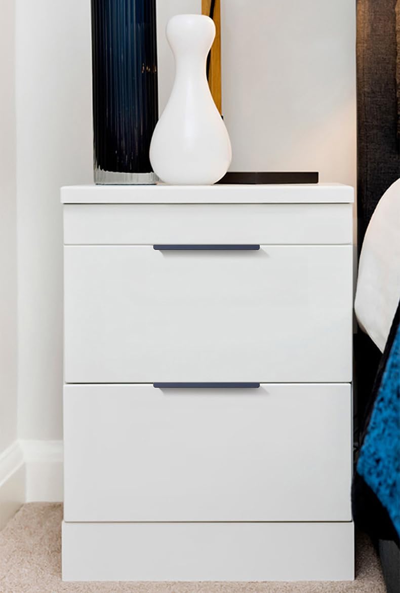 Maniglie nascoste per mobili, in alluminio, 600 mm, per armadi, porte, cassetti, 6 pezzi, colore nero