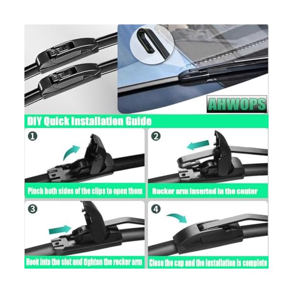 3 Wiper Front and Rear Wiper Blades for 2014-2021 Jeep Cherokee, OE Original Style (26″/18″ Front/14″ Rear) For My Car - Image 3