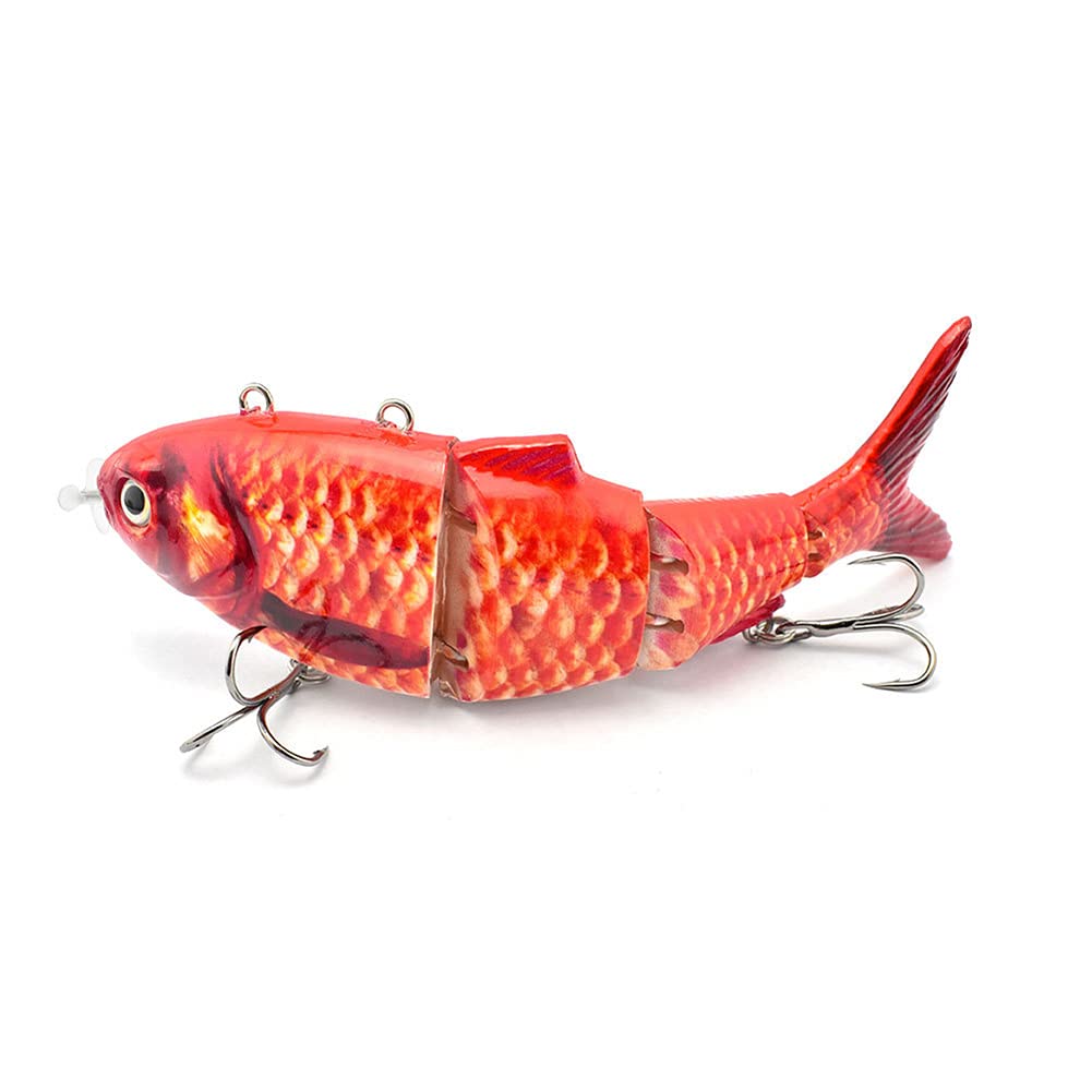 Robot elettrico Wobbler esca da pesca esca automatica a 4 segmenti for il nuoto esca for la pesca SwimbaitUSB elica esca for la pesca intelligente