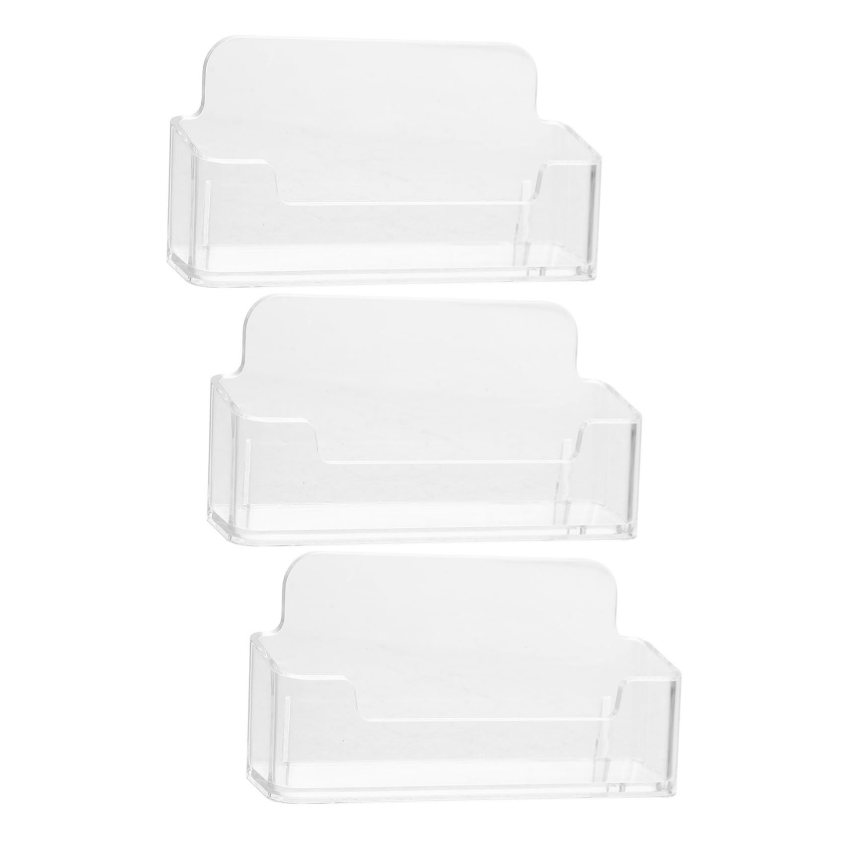 SHINEOFI 5 Series Soportes De Marcador De Mesa Separadores De Tarjetas Oro Tarjetero Tarjetas Visita Tarjetero Para Tarjetas De Visita Titulares De Tarjetas De Visita Acrílico 3 Piezas X 5