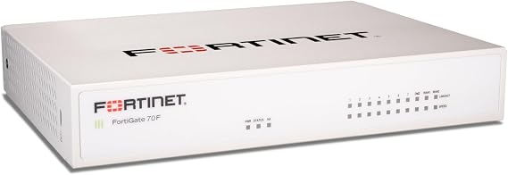 FortiGate-70F Firewall - 7X GE RJ45 Internal Ports, 2X GE RJ45 WAN Ports (Appliance Only, No Subscription) (FG-70F)