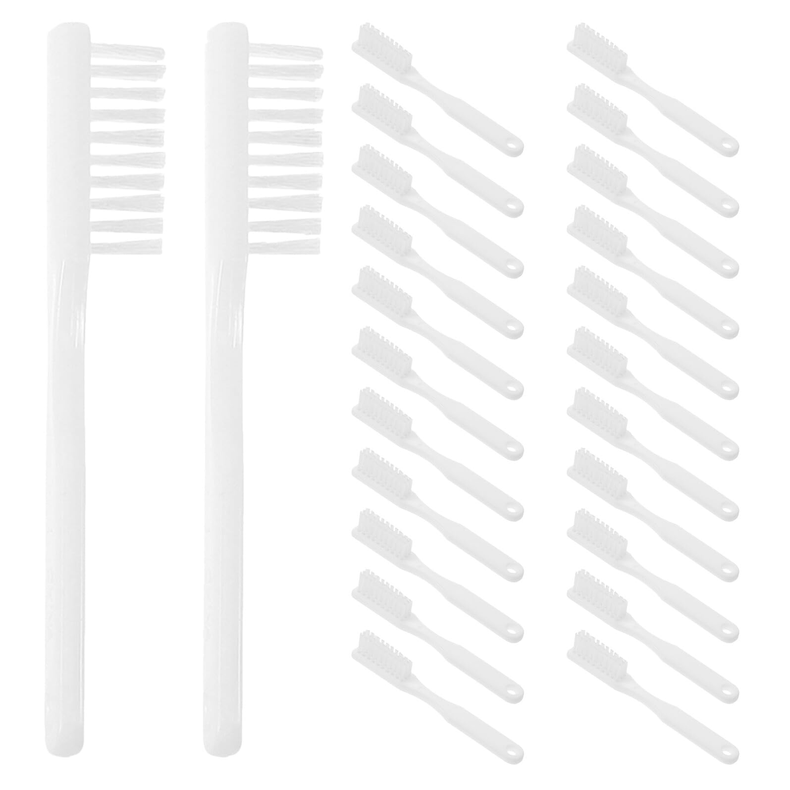 Ipetboom 100pezzi Spazzolino da Denti Testina Piccola Setole Morbide per Pulizia Accurata Manico Impronta Digitale per Presa Facile Ideato per Spazzolini da Viaggio Ospedali e Kit