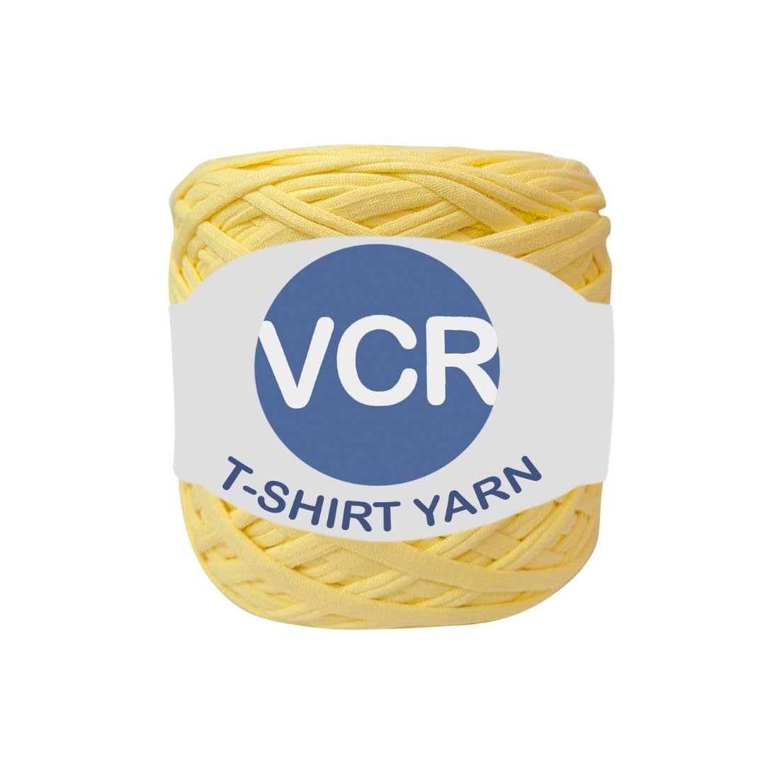 VCR Light Yellow Big T-Shirt Yarn, 100 Meters Length, Recycled & Fashionable Craft Yarn, Pack of 1, Suitable for Crochet, Knitting & DIY Bags, Baskets, Cushions & Home Decor Projects-image-15