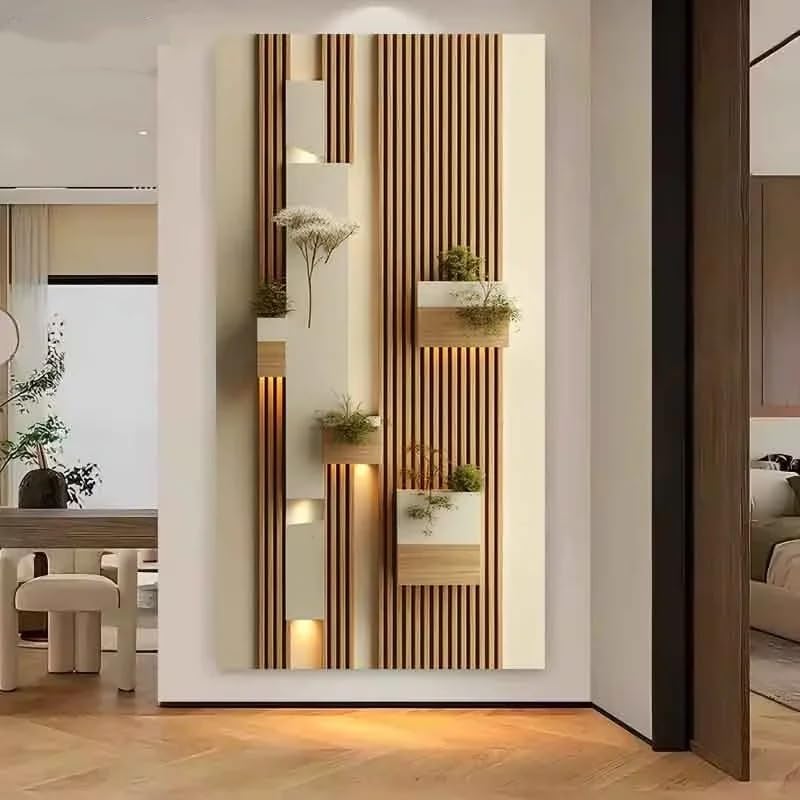 Lienzos impresos, pósteres y láminas botánicas modernas para la decoración del pasillo (70 x 140 cm).