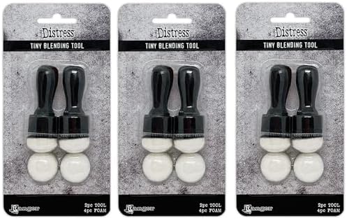 Bundle- Pack of 3- Tim Holtz Distress Tiny Blending Tool with Sponge Applicators Ranger tda84990 image 3