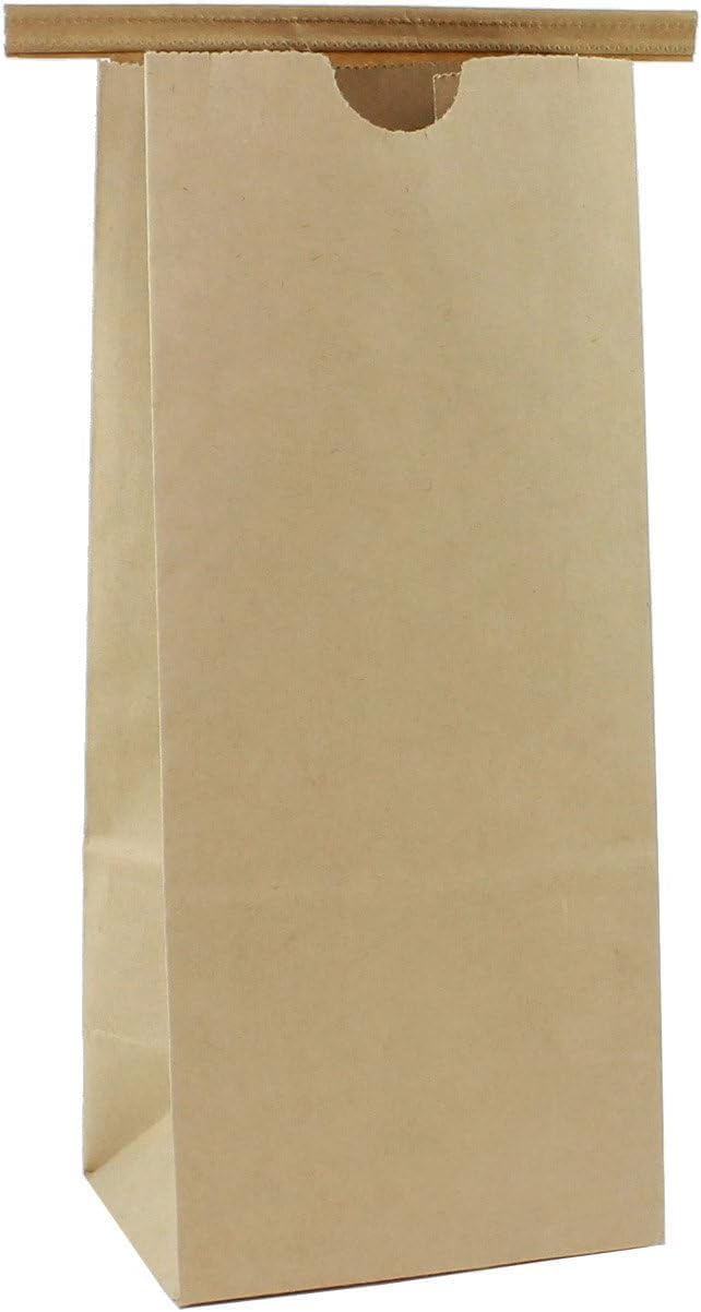 AwePackage Kraft Paper Grease Resistant Tin Tie Bag with Poly Liner (100, 8 oz)