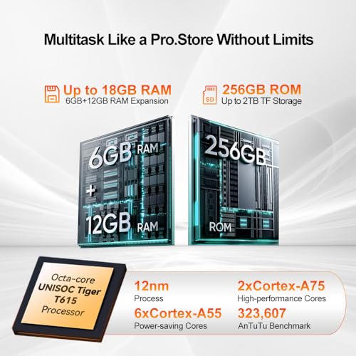 Blackview ZENO 1 Mini Tablet 8 Inch 4G Cellular Tablet Android 15, 18GB+256GB/2TB TF Gaming Tablets with Sim Card Slot,4G LTE & 5G WiFi,90Hz HD+ Display, Gemini AI,Widevine L1, GPS, with Stand, Black - Image 5