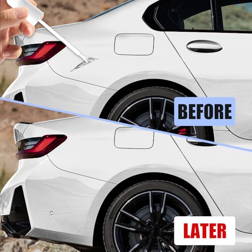 QZTYTY Touch Up Paint for Cars, Touch Up Paint Pen, Scratch Remover for Vehicles, Universal Car Accessories Decoration Touch-up Pen Car Scratch Remover for Minor Scratches for Most Cars (White)