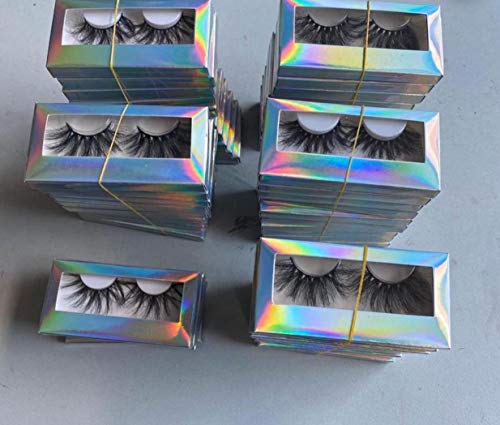 Wholesale Eyelashes 10/20/30/40/50/60 Pairs Faux 25mm & 3D Mink Lashes Mixed Styles Natural False Eyelashes Color Coll. Lash Shack Mink Eyelashes Bulk Lashes (7 Different Mixed Styles) (60 Pairs)