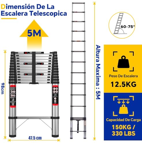 Medidas de Escaleras de Extensión 2 Imagen adicional