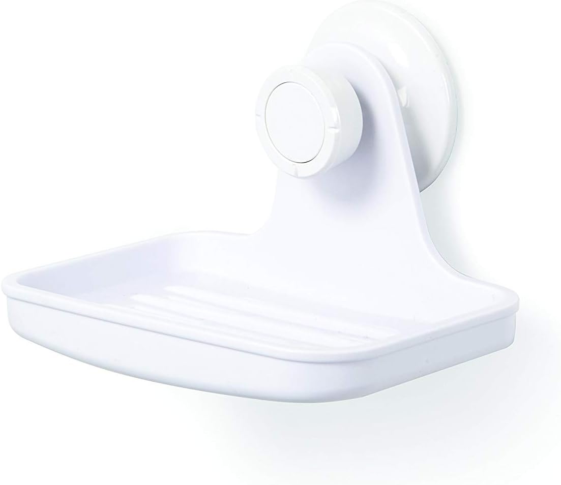 Flex Gel-Lock Soap Dish, White, 9.75 x 12.5 x 7.62 cm