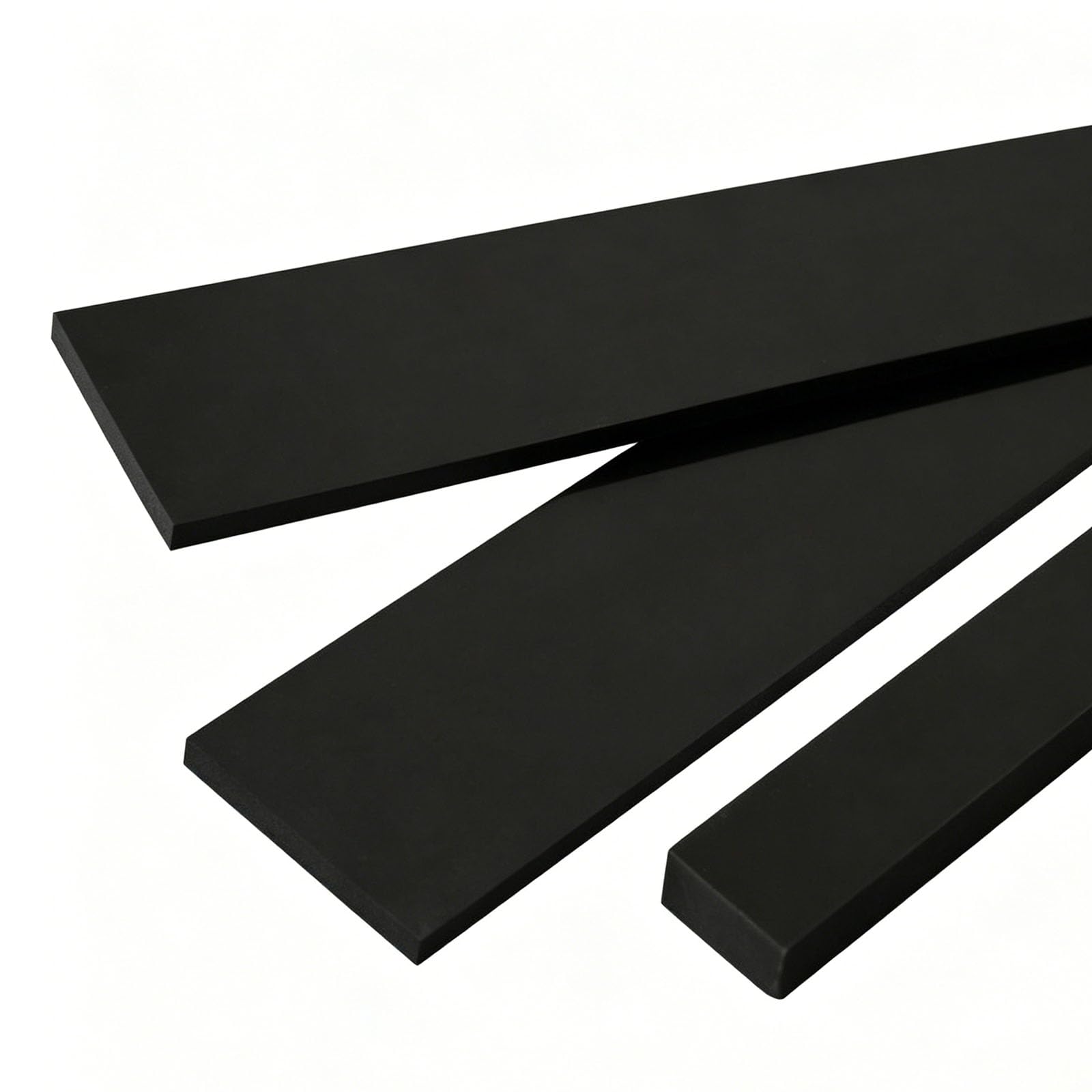 2 Pièces Barre Plate en Plastique ABS Noir Bande Rectangulaire en ABS Noir 500mmx40mm Épaisseur 2-8mm pour Artisanat DIY et CNC Automobile,500x40x8mm