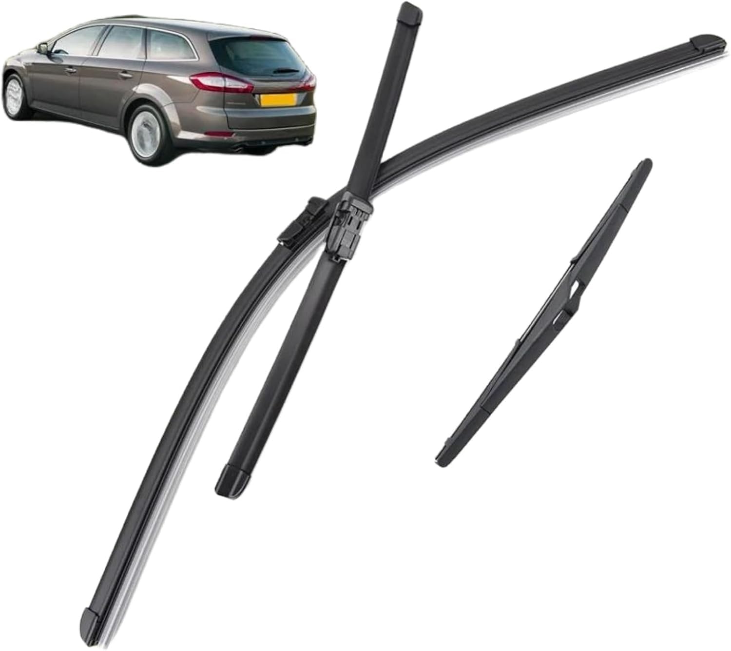 ZhangXD Front Windscreen Wipers For Ford Mondeo 2007-2014, Windshield Window Brush Front Wiper Blades All-Weather Replacement Set Easy Installation