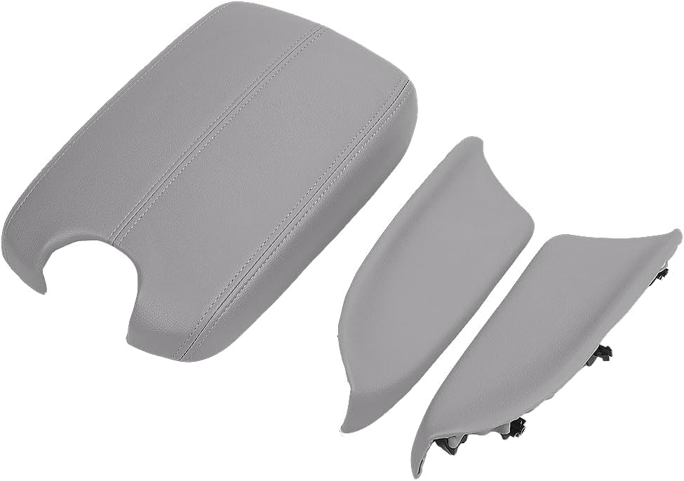 Car Armrest Cover Replacement for Honda Accord 2008-2012 PU Leather Center Console Protector Pad Automobile Waterproof Box Mat Interior Decor Accessories (Grey)