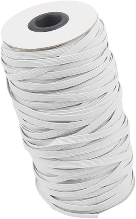 Elastic Cord 1/4" / Elastic for Masks/Heavy Stretch Knit Elastic 144 Yards/White/Ship from USA
