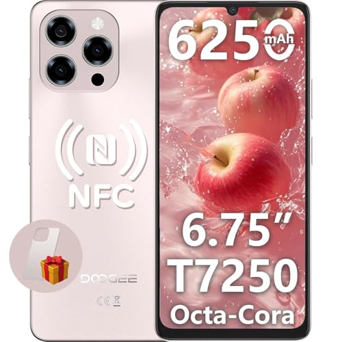 DOOGEE Note 58 Pro Android 15 Unlocked Cell Phone,32GB+256GB/2TB,6.75" HD+ 90Hz Android Phone,6250mAh Battery,16MP+8MP,4G Dual SIM Smartphone,Octa Core/Widevine L1/ GPS/NFC/Fingerprint/Face
