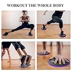 Hurdilen Core Sliders, Exercise Gliding Discs Dual Sided Use on Carpet and Hardwood Floors, Lightweight and Perfect Fitness Apparatus for Training Abdominal Core Strength - Image 4