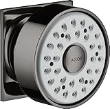 Rosette : eckig hansgrohe Seitenbrause 1 jet Rosette eckig; Farbe: Polished Black Chrome