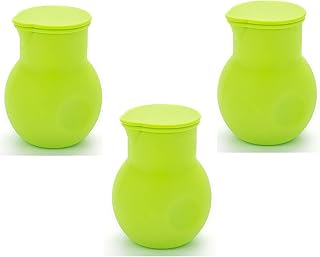 3 Pcs Silicone Chocolate Melting Pot, Butter Sauce Milk Microwave Baking Pouring Tool (Green)
