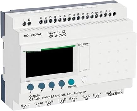 Compact Smart Relay Zelio Logic SR3B261FU SR2USB01 Zelio+Logic Series Relay Output 16 inputsSR2USB01