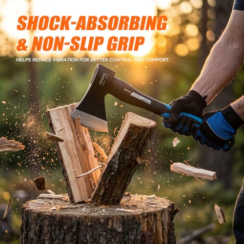 DESHIL 15 inch Chopping Hatchet Axe for Camping Splitting & Kindling - Image 5