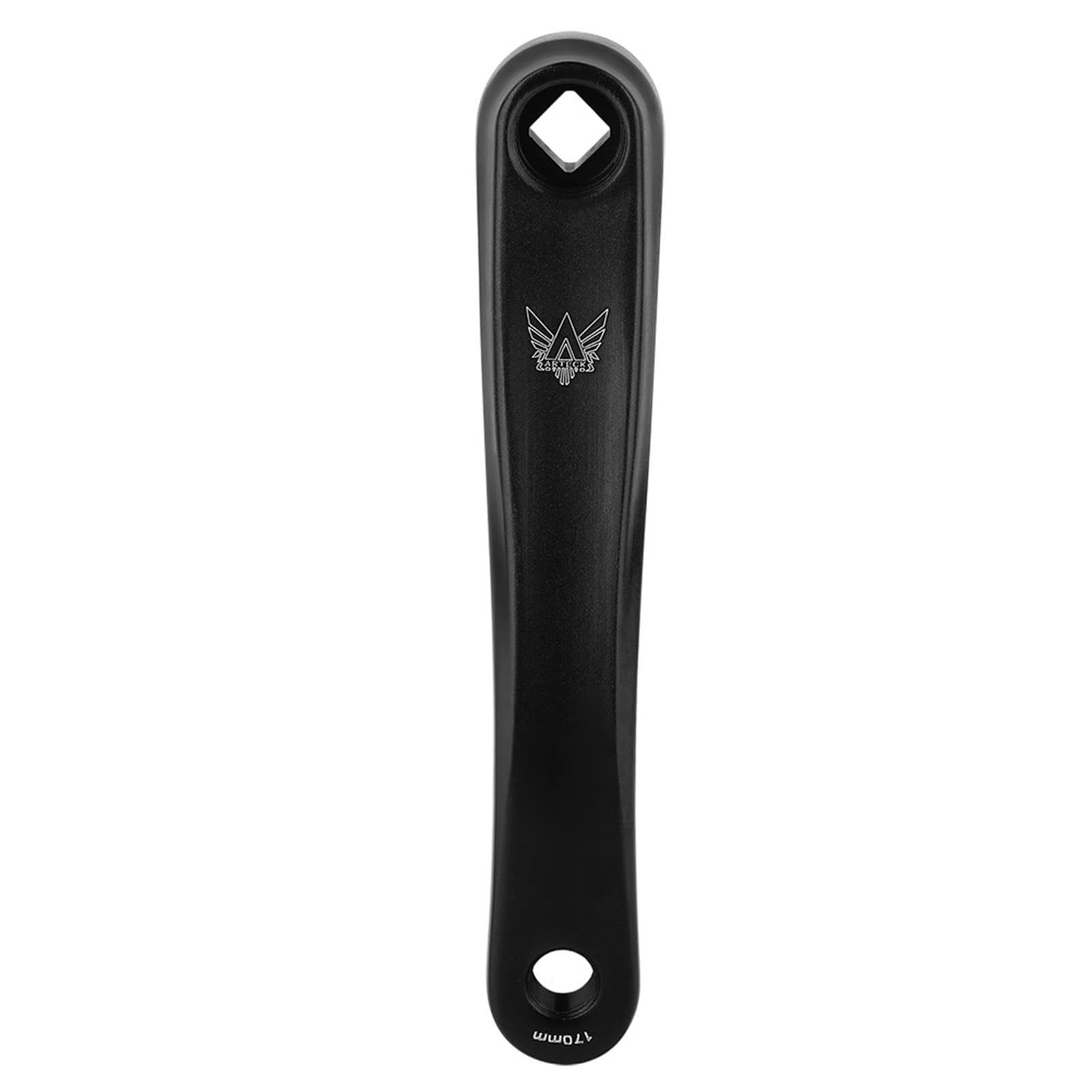 WGFOIP 170mm Bicycle Crank Arm, Aluminum Alloy Left Single Chain Crank Arm Replacement for Mountain Bike (Black Rhombic Hole)