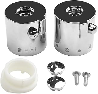 1 par de manijas de perilla de control de temperatura de ducha, pomos de grifo de ducha de bañera grifos fríos y calientes grifos de repuesto accesorios de cocina y baño