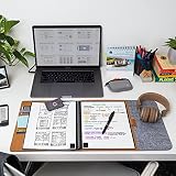 Rocketbook Smart Notebook etui ochronne - jasnobrązowe - Executive (A5), 100% nadaje się do recyklingu, biodegradowalne, uchwyt na długopis, zamknięcie magnetyczne, kieszeń wewnętrzna