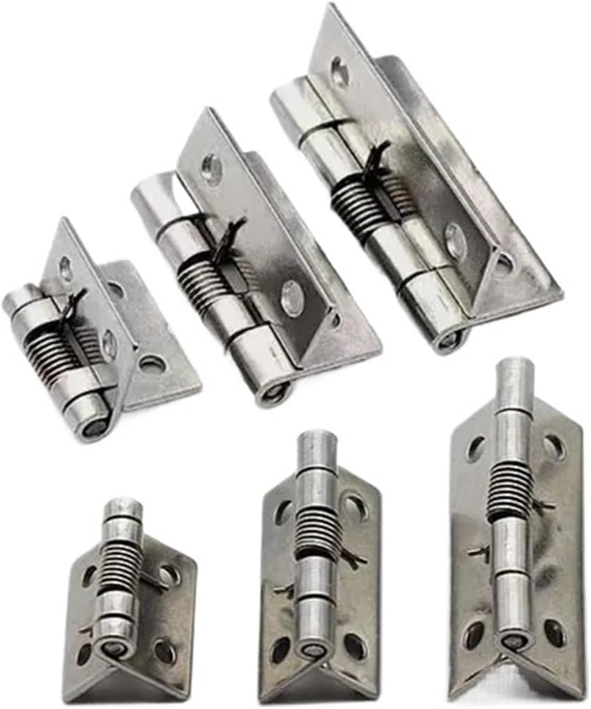 1/1.5/2inch Hinge 304 Stainless Steel Spring Loaded Hinge Door Hinge Accessories 8/6/10/12Pcs(1.5inch 8pcs)