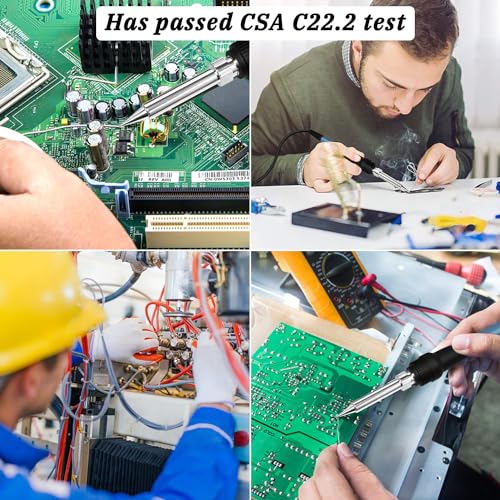 Soldering Station Digital Display Soldering Iron Station 392℉-896℉ Temperature Adjustable Better Soldering Iron Soldering Kit with Solder Bracket SD2