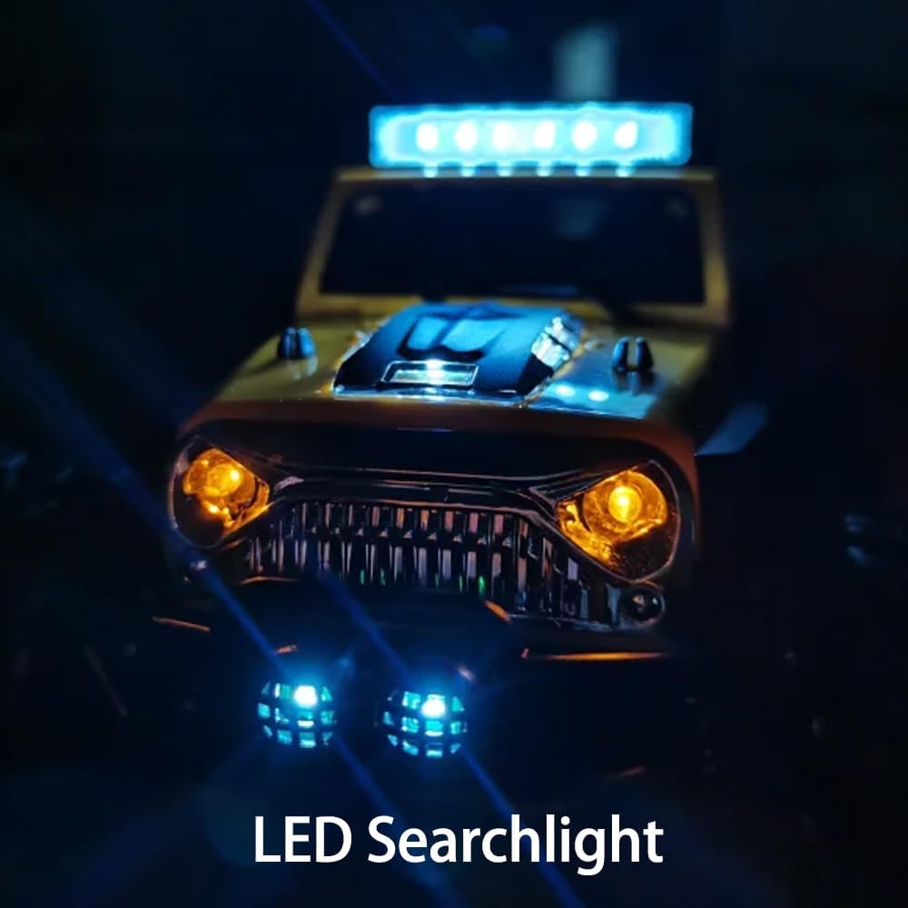 GoolRC WLtoys 22201 RC Car, 1:22 Scale 2.4GHz Remote Control Car, 2WD Off Road RC Truck with LED Light for Adults