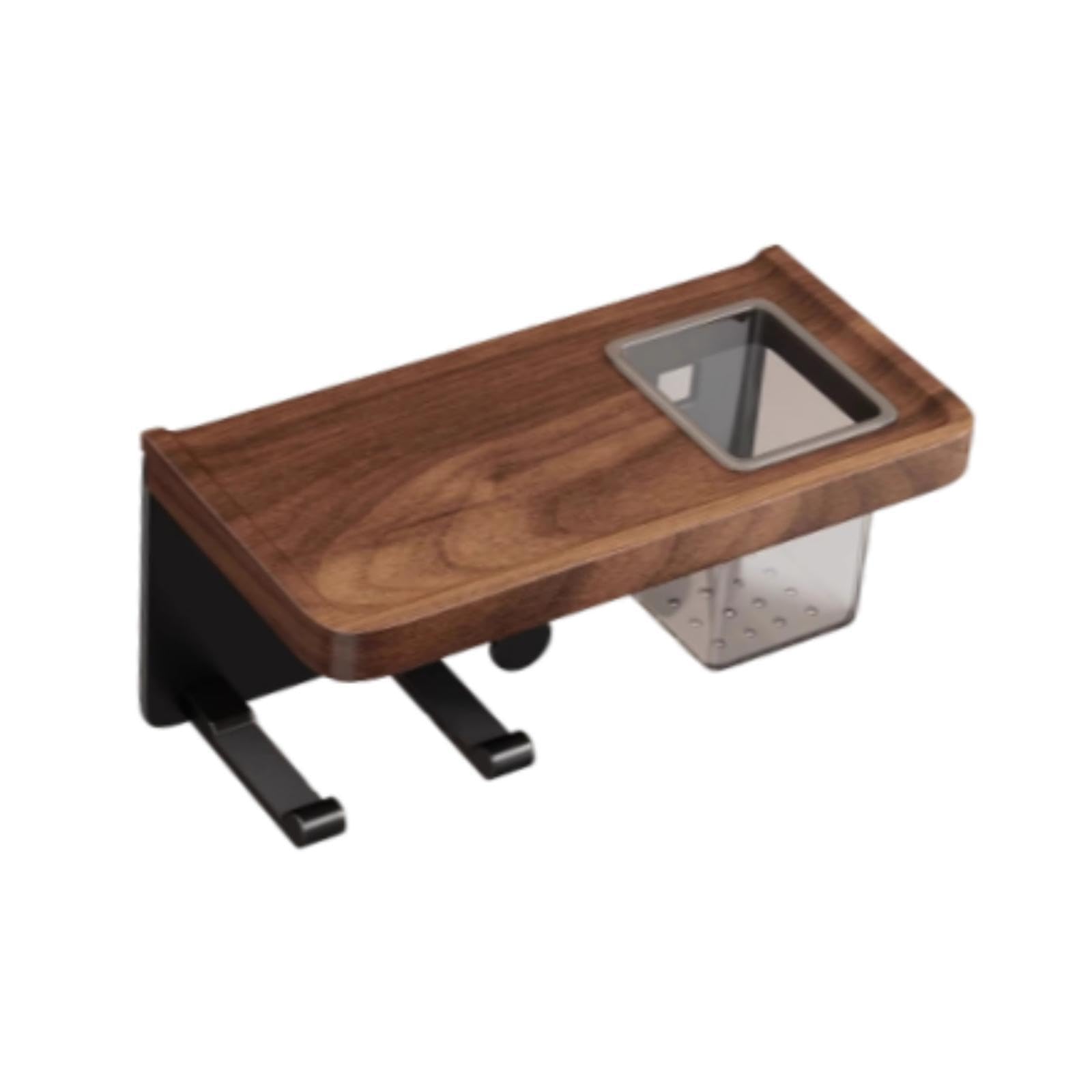 misppro Soporte de madera para secador de pelo, sin taladro, para baño, dormitorio