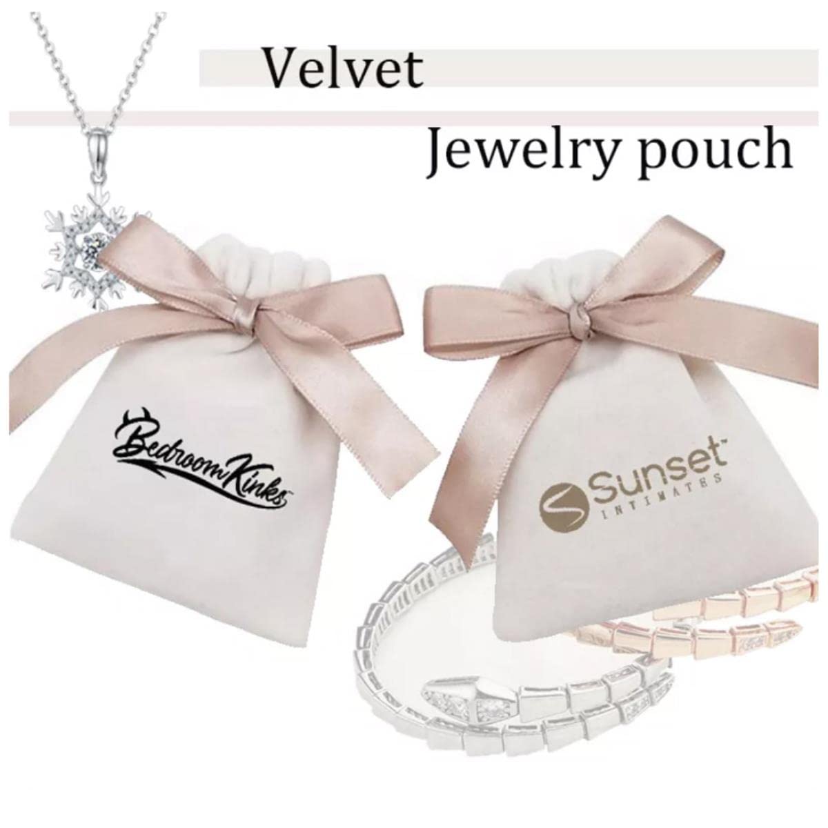 Samt-Geschenkbeutel, Schmuckband, Logo, Staubbeutel, 7 x 9 cm, 10 x 12 cm, 12 x 15 cm, 50 Stück, Wimpern, Make-up, Lippenstift, Kordelzug, nur 50 Beutel, 7 x 9 cm