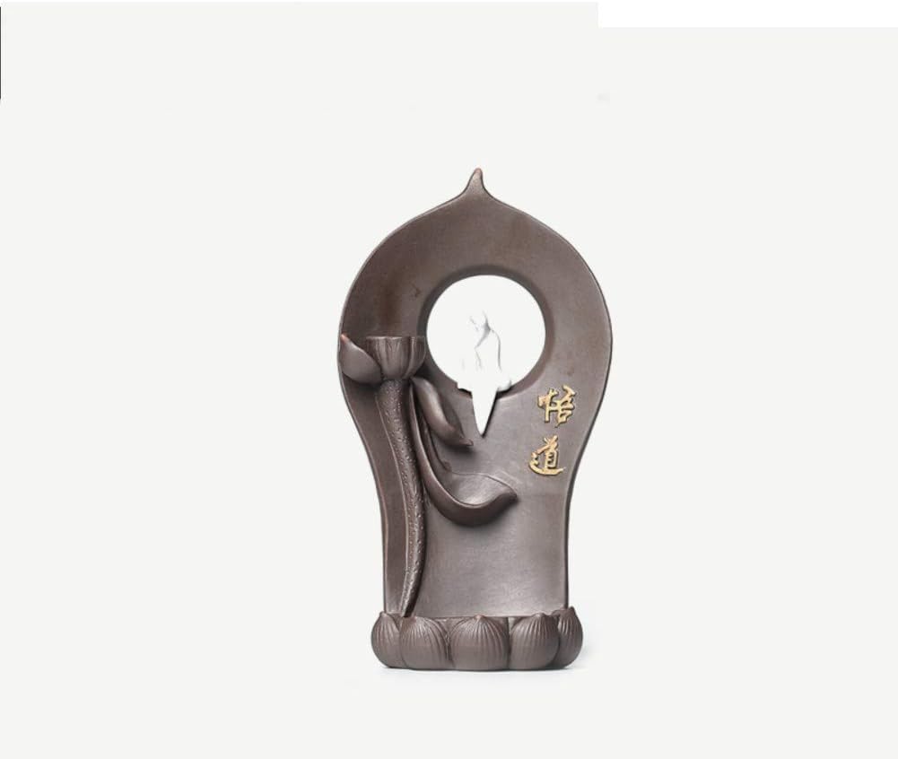 IncenseBurner Ceramic Creative Retro Backflow Incense Holder Porcelain Stick Incense Burner Decorative Incense Burner Holder for Yoga Home Office Ornament Decorations-b