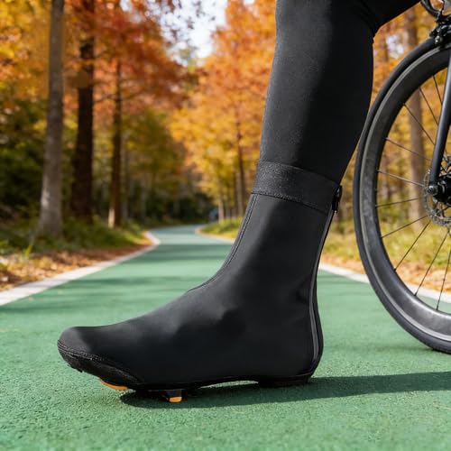 Cubrezapatos para ciclismo con puño elástico, reflectante para uso nocturno miniatura 4