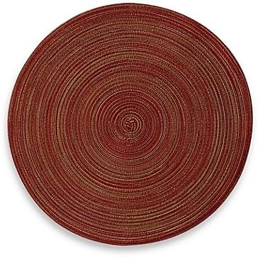 Martini Round Placemat in Burgundy