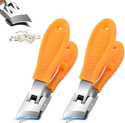 Miniatura 8 de Cortaúñas inclinadas antisalpicaduras con apertura ancha de mandíbula, cortaúñas para uñas gruesas de los pies, cortaúñas en ángulo, cortaúñas