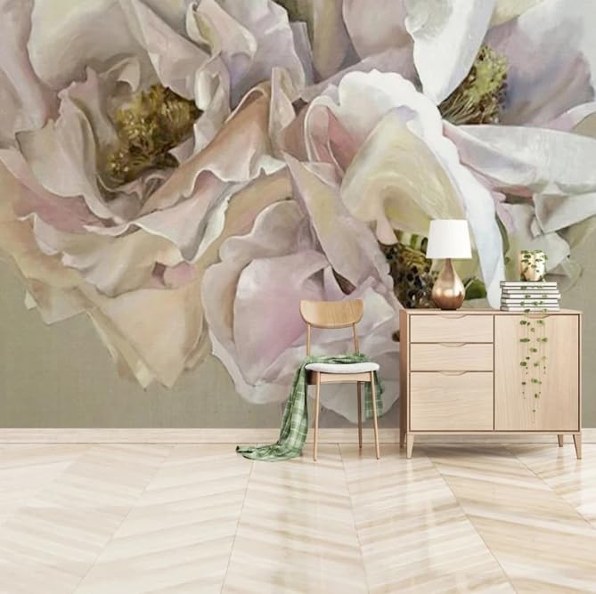 Papier peint photo floral vintage pour sublimer le mur de votre salon