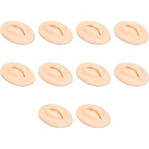 Diydeg Fake Lips, 10PCS Silicone Soft Flexible 3D Open Mouth Easy to Apply Colour Practice Lips Highly Reproducible Portable Silicone Lips Model for Makeup Practice Light Skin